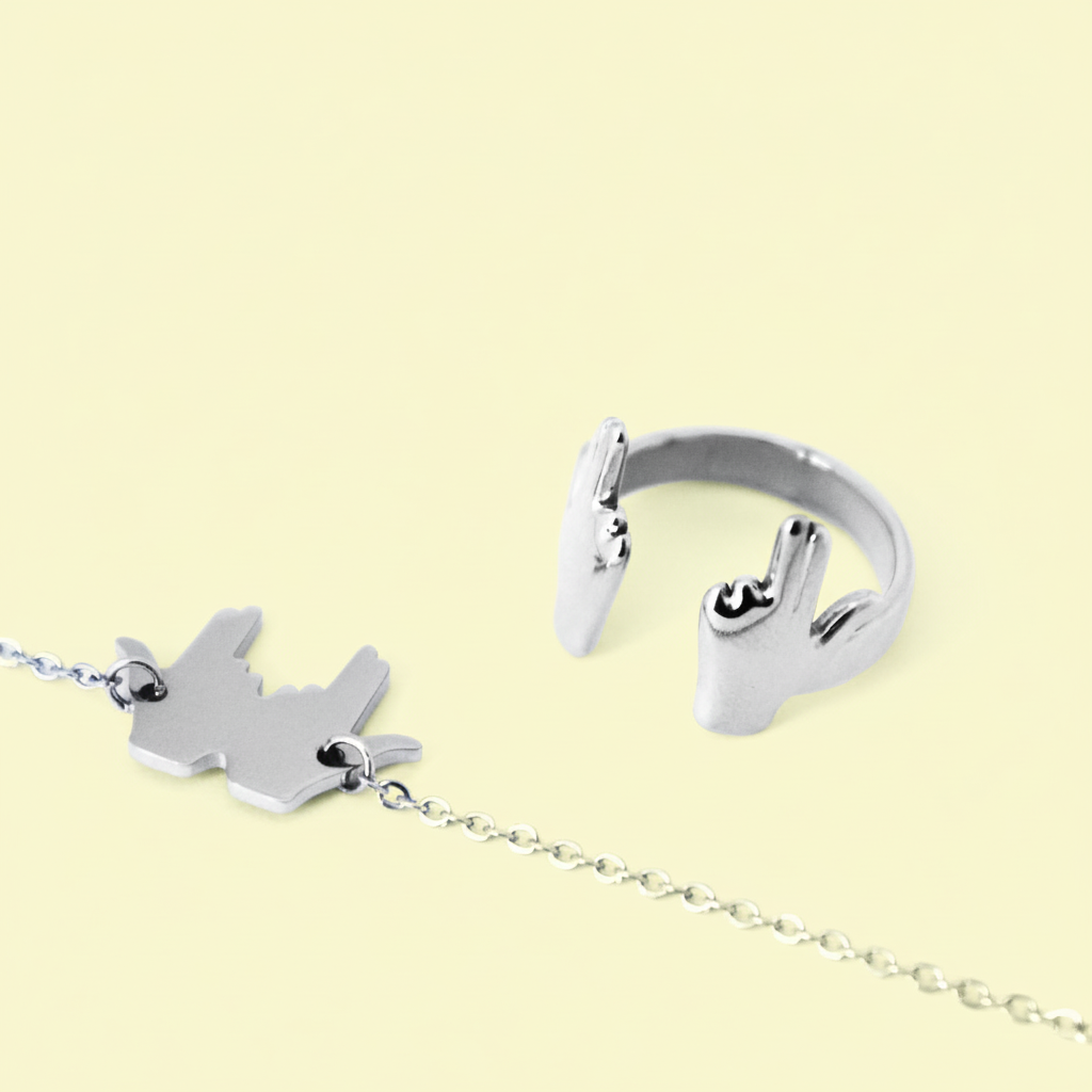 Pack bague + gourmette du « J »