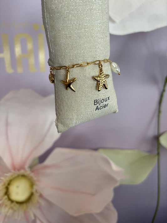 Bracelet breloque étoile de mer