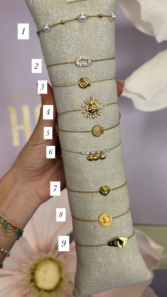 Bracelet dorée en acier
